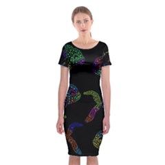 Decorative Fish Classic Short Sleeve Midi Dress by Valentinaart