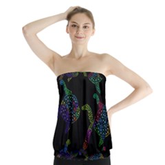 Decorative Fish Strapless Top by Valentinaart