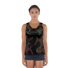 Decorative Fish Pattern Women s Sport Tank Top 