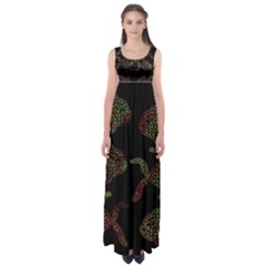 Decorative Fish Pattern Empire Waist Maxi Dress