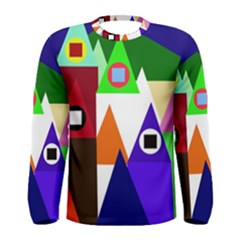 Colorful Houses  Men s Long Sleeve Tee