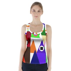 Colorful Houses  Racer Back Sports Top by Valentinaart