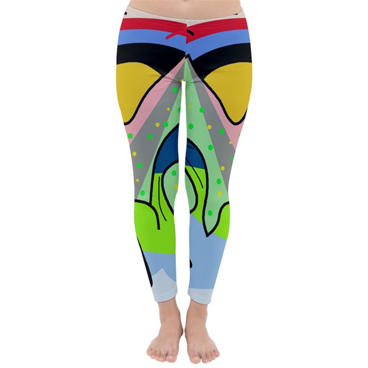 Colorful landscape Winter Leggings 