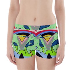 Colorful Landscape Boyleg Bikini Wrap Bottoms