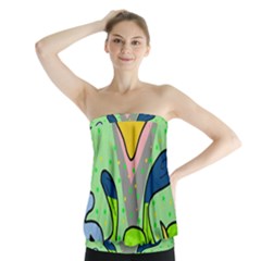 Colorful Landscape Strapless Top by Valentinaart