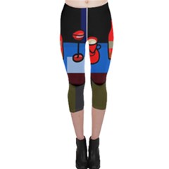 Table Capri Leggings  by Valentinaart