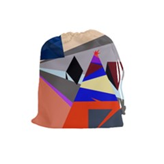 Geometrical Abstract Design Drawstring Pouches (large) 