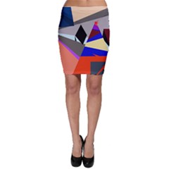 Geometrical Abstract Design Bodycon Skirt