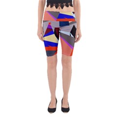 Geometrical Abstract Design Yoga Cropped Leggings by Valentinaart