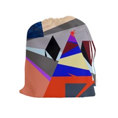 Geometrical Abstract Design Drawstring Pouches (extra Large)