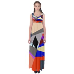 Geometrical Abstract Design Empire Waist Maxi Dress by Valentinaart