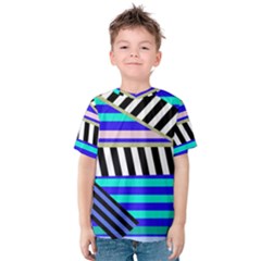 Blue Lines Decor Kids  Cotton Tee