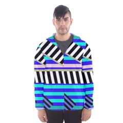 Blue Lines Decor Hooded Wind Breaker (men)