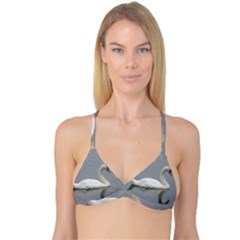 Swimming White Swan Reversible Tri Bikini Top