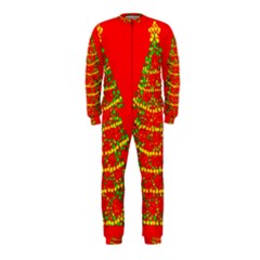 Sparkling Christmas Tree - Red Onepiece Jumpsuit (kids) by Valentinaart