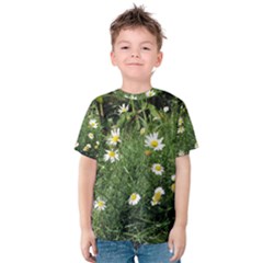 Wild Daisy Summer Flowers Kids  Cotton Tee