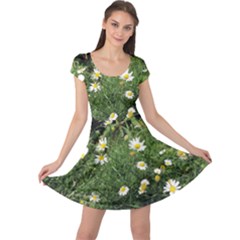 Wild Daisy Summer Flowers Cap Sleeve Dresses