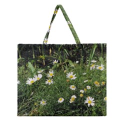 Wild Daisy Summer Flowers Zipper Large Tote Bag by picsaspassion