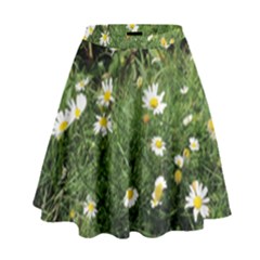 Wild Daisy Summer Flowers High Waist Skirt