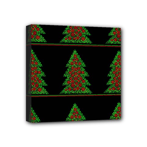 Christmas Trees Pattern Mini Canvas 4  X 4  by Valentinaart