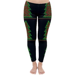 Christmas Trees Pattern Winter Leggings 