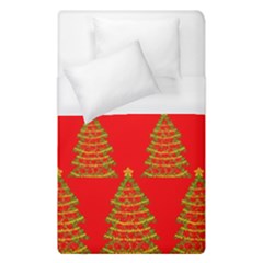 Christmas Trees Red Pattern Duvet Cover (single Size) by Valentinaart