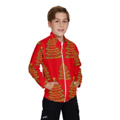 Christmas Trees Red Pattern Wind Breaker (kids)