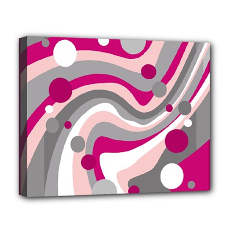 Magenta, Pink And Gray Design Deluxe Canvas 20  X 16   by Valentinaart