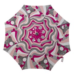 Magenta, Pink And Gray Design Hook Handle Umbrellas (small) by Valentinaart