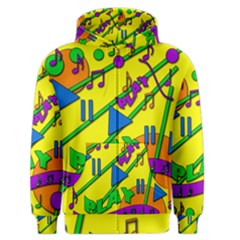 Music Men s Zipper Hoodie by Valentinaart