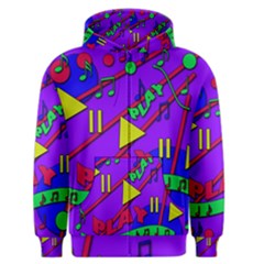 Music 2 Men s Zipper Hoodie by Valentinaart