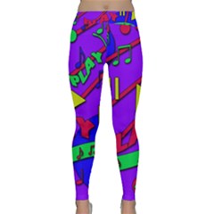 Music 2 Yoga Leggings  by Valentinaart