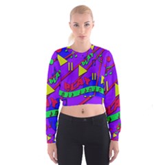 Music 2 Women s Cropped Sweatshirt by Valentinaart