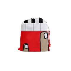 Piano  Drawstring Pouches (small)  by Valentinaart