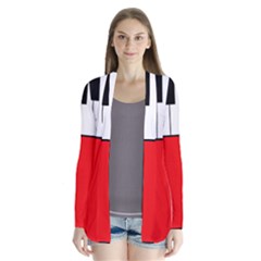 Piano  Drape Collar Cardigan