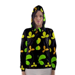 Floral Design Hooded Wind Breaker (women)