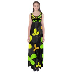 Floral Design Empire Waist Maxi Dress