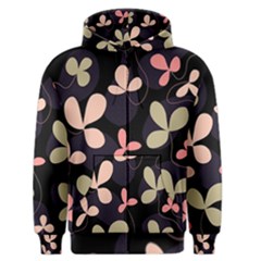 Elegant Floral Design Men s Zipper Hoodie