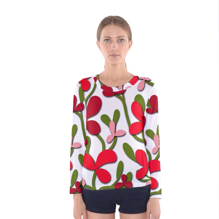 Floral tree Women s Long Sleeve Tee