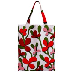 Floral tree Zipper Classic Tote Bag