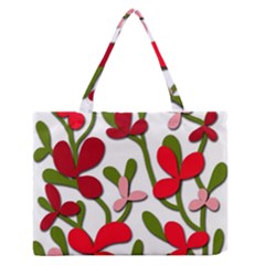 Floral tree Medium Zipper Tote Bag