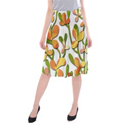 Decorative Floral Tree Midi Beach Skirt