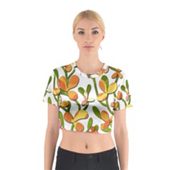 Decorative Floral Tree Cotton Crop Top