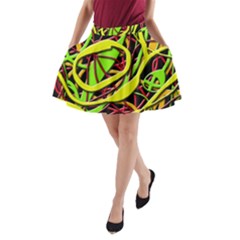 Snake Bush A-line Pocket Skirt