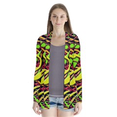 Snake Bush Drape Collar Cardigan by Valentinaart