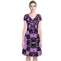 FLOWER OF LIFE Short Sleeve Front Wrap Dress View1