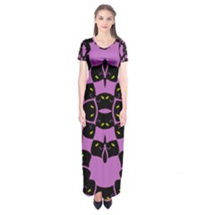 Flower Of Life Short Sleeve Maxi Dress