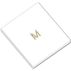 M Monogram Initial Letter M Golden Chic Stylish Typography Gold Small Memo Pads by yoursparklingshop