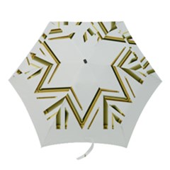 M Monogram Initial Letter M Golden Chic Stylish Typography Gold Mini Folding Umbrellas by yoursparklingshop