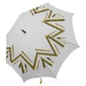 M Monogram Initial Letter M Golden Chic Stylish Typography Gold Hook Handle Umbrellas (Small) View2